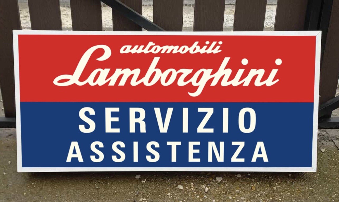 RARE 1980’s LAMBORGHINI SERVICE DEALERSHIP SHOWROOM GARAGE ILLUMINATED SIGN