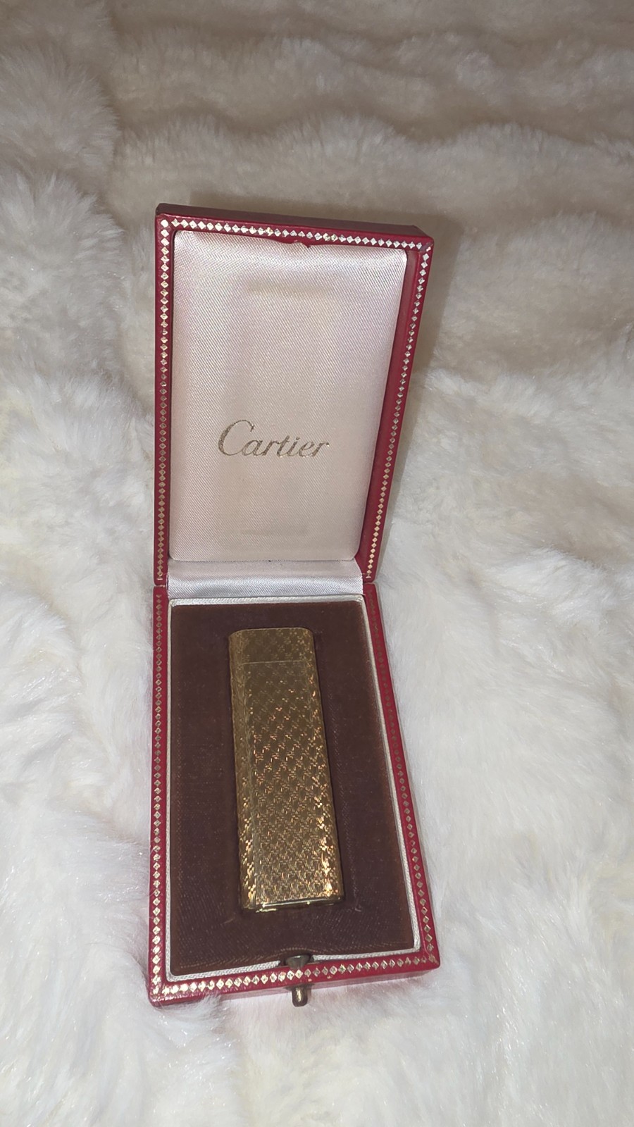 Rare Italian Goldsmith Vintage Cartier Les Must 18k Solid Gold Lighter With Box