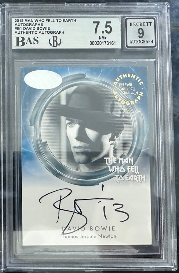 DAVID BOWIE Man Who Fell To Earth /50 Strickly Ink Signed Autograph ON Card BGS