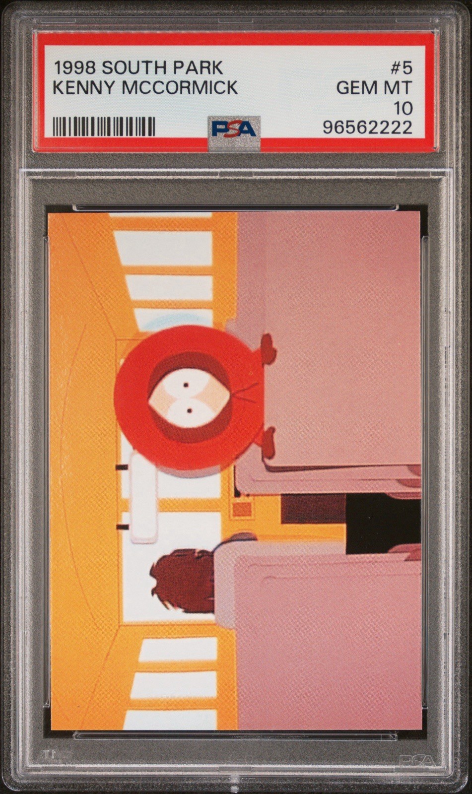 1998 South Park #5 Kenny McCormick PSA 10 GEM MINT POP 9 Rookie Card RC 1998 South Park #5 Kenny McCormick PSA 10 GEM MINT POP 9 Rookie Card RC