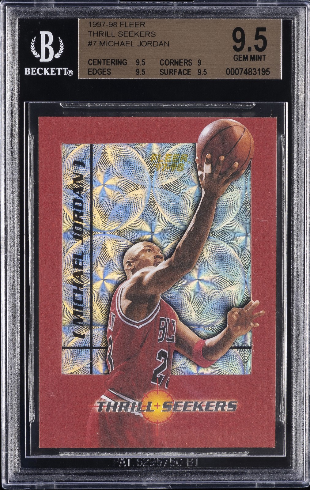1997 FLEER THRILL SEEKERS MICHAEL JORDAN BGS 9.5 1997 FLEER THRILL SEEKERS MICHAEL JORDAN BGS 9.5