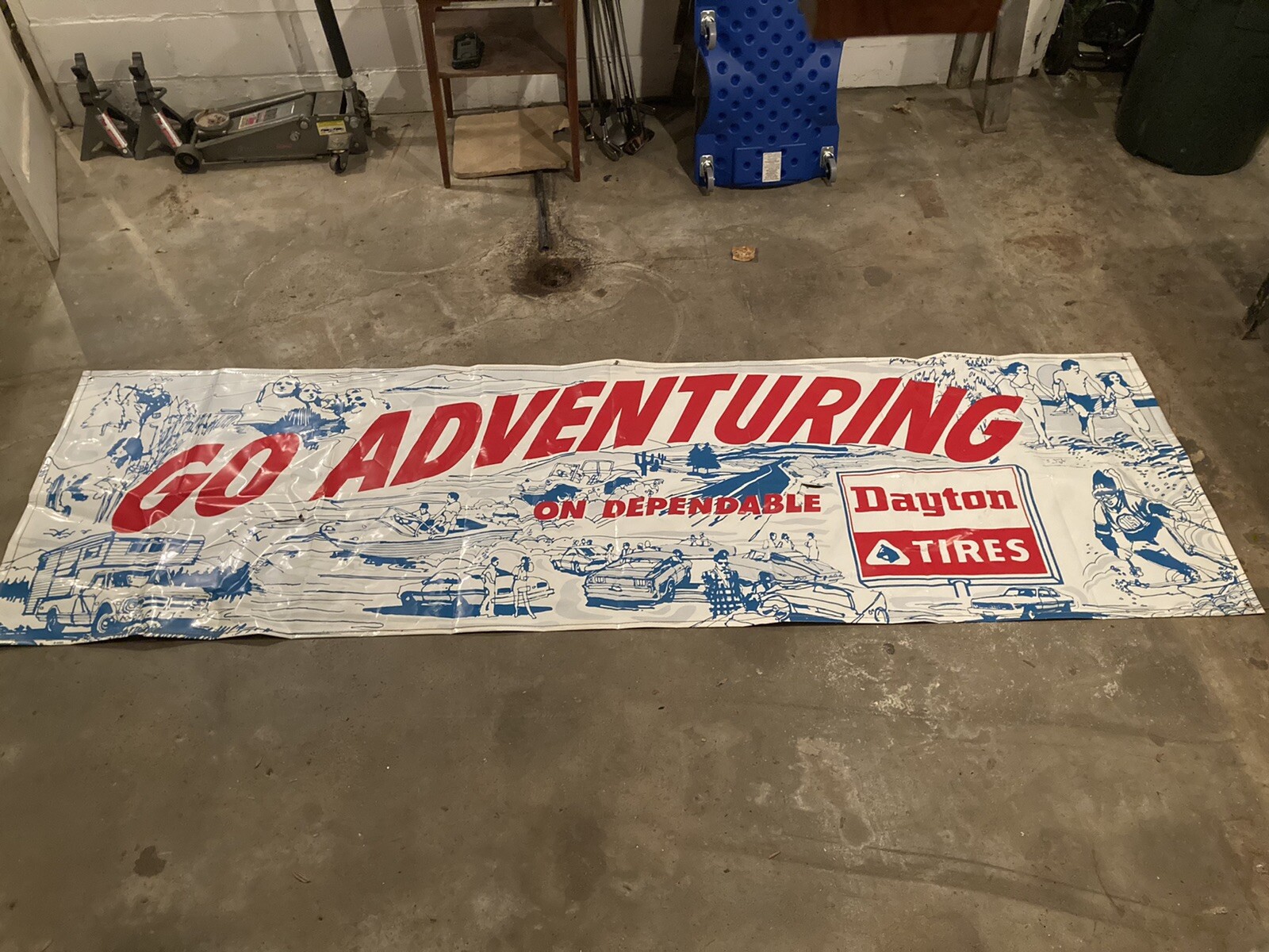 Very Rare Vintage Dayton Tires Sign Very Rare Vintage Dayton Tires Sign