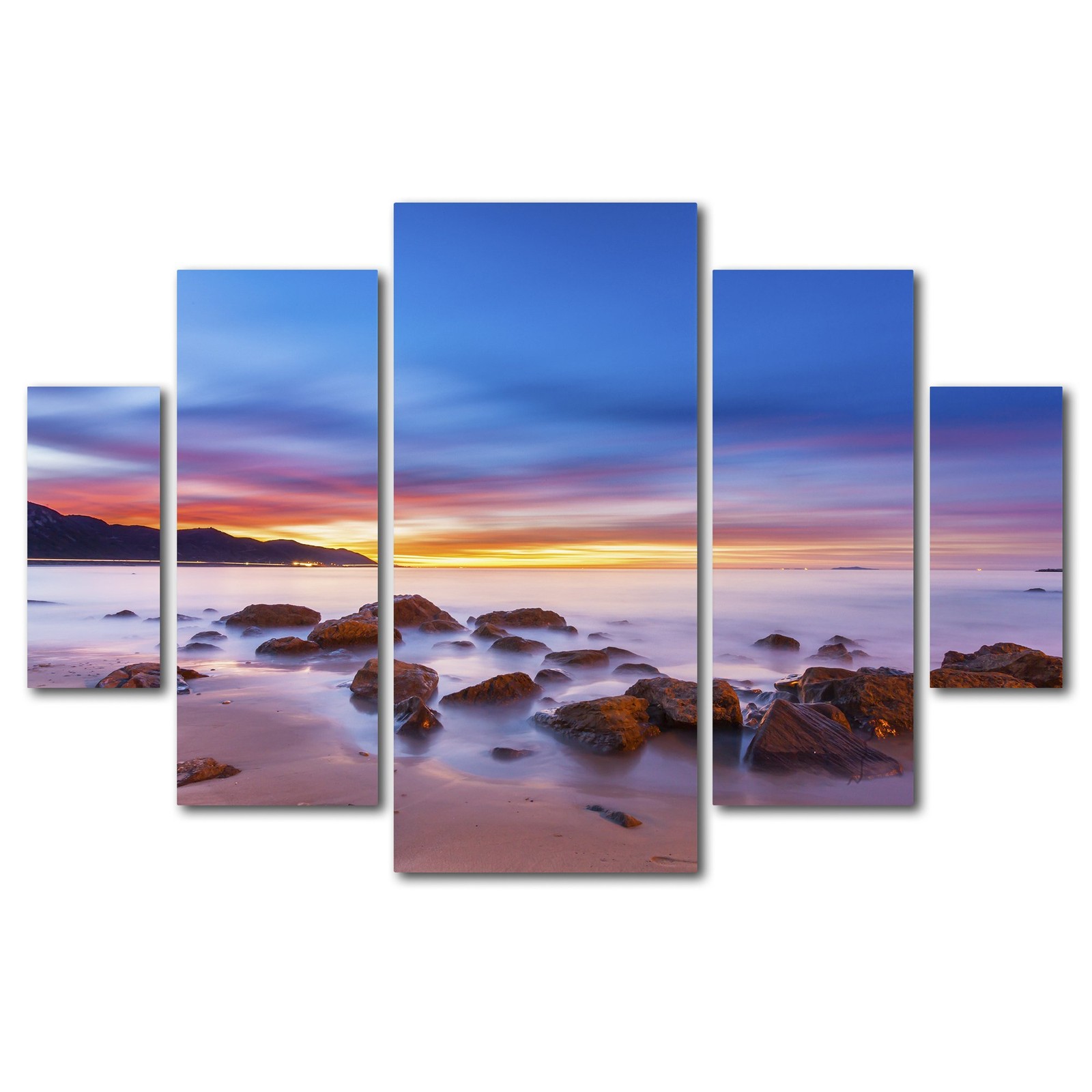 Trademark Fine Art Mussel Shoals Morning By Chris Moyer 5 Panel Art Set Trademark Fine Art Mussel Shoals Morning By Chris Moyer 5 Panel Art Set