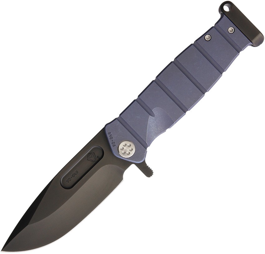 Medford USMC FF Framelock Blue Titanium Folding S35VN Pocket Knife 204SPQ37A2 Medford USMC FF Framelock Blue Titanium Folding S35VN Pocket Knife 204SPQ37A2