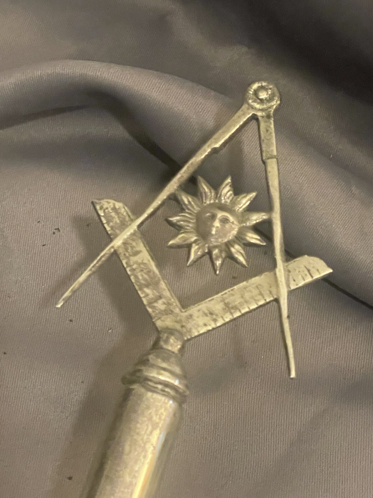 RARE Vintage Freemason Ceremonial Flag Antique Lodge compass Knights Templar UK