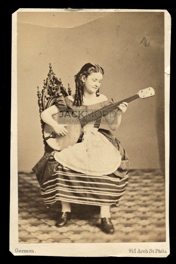 Ultra RARE CDV Lotta Crabtree California Gold Rush Girl Playing BANJO 1860 Photo Ultra RARE CDV Lotta Crabtree California Gold Rush Girl Playing BANJO 1860 Photo