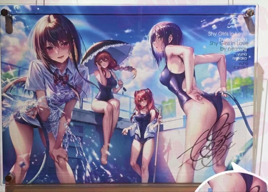 Acrylic Canvas Art with Autographs Mr. Piromizu Hanami Shinoha Nana Yuna Used