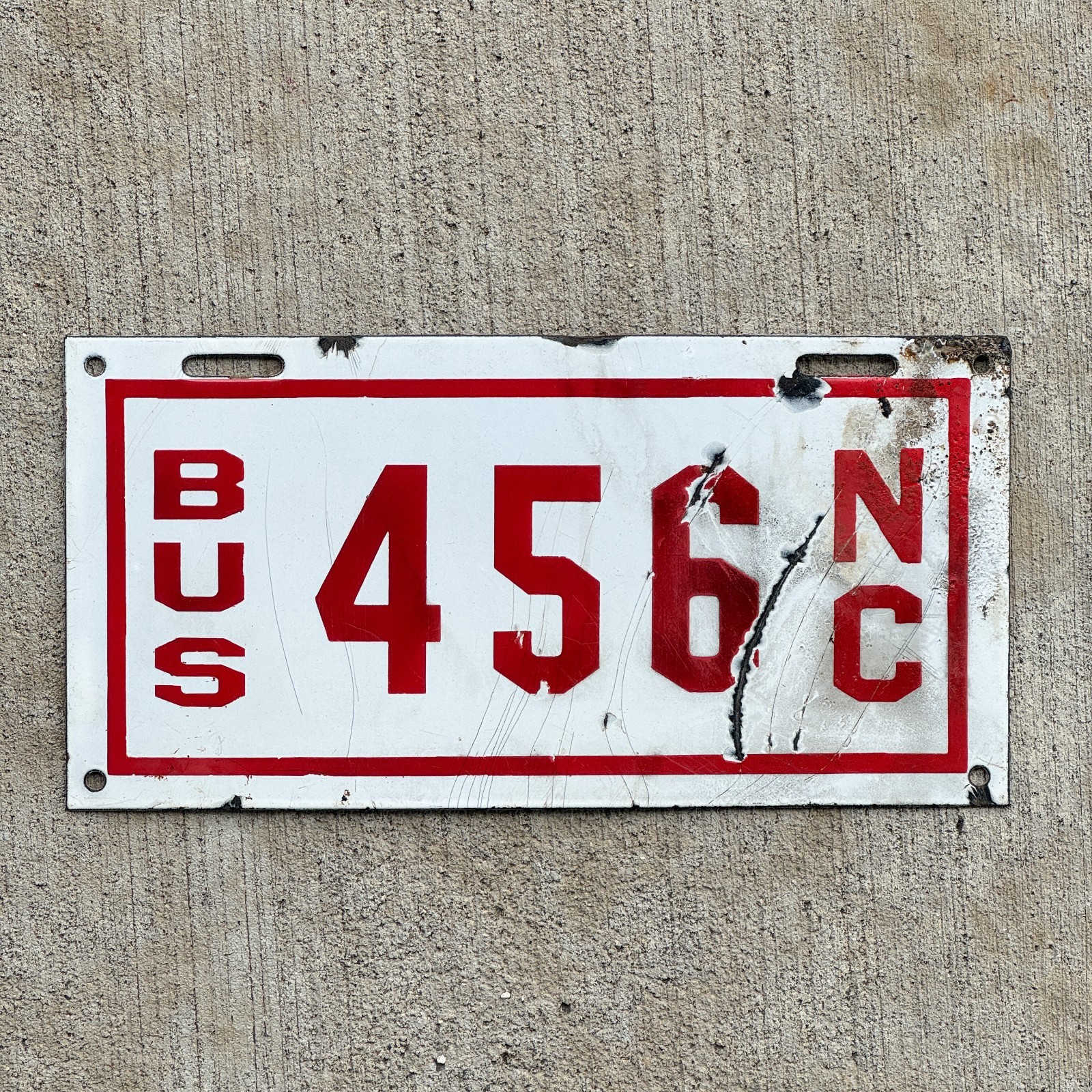 1914 North Carolina Bus Business Porcelain License Plate Few Examples Known 456 1914 North Carolina Bus Business Porcelain License Plate Few Examples Known 456