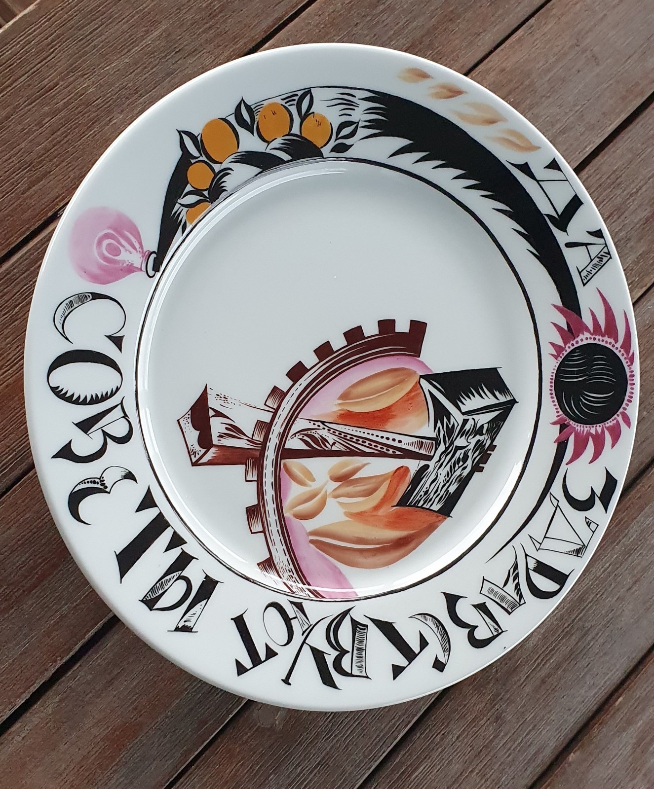 1921 Soviet Russia Propaganda Porcelain Plate USSR Avangard Russian Rare 1921 Soviet Russia Propaganda Porcelain Plate USSR Avangard Russian Rare