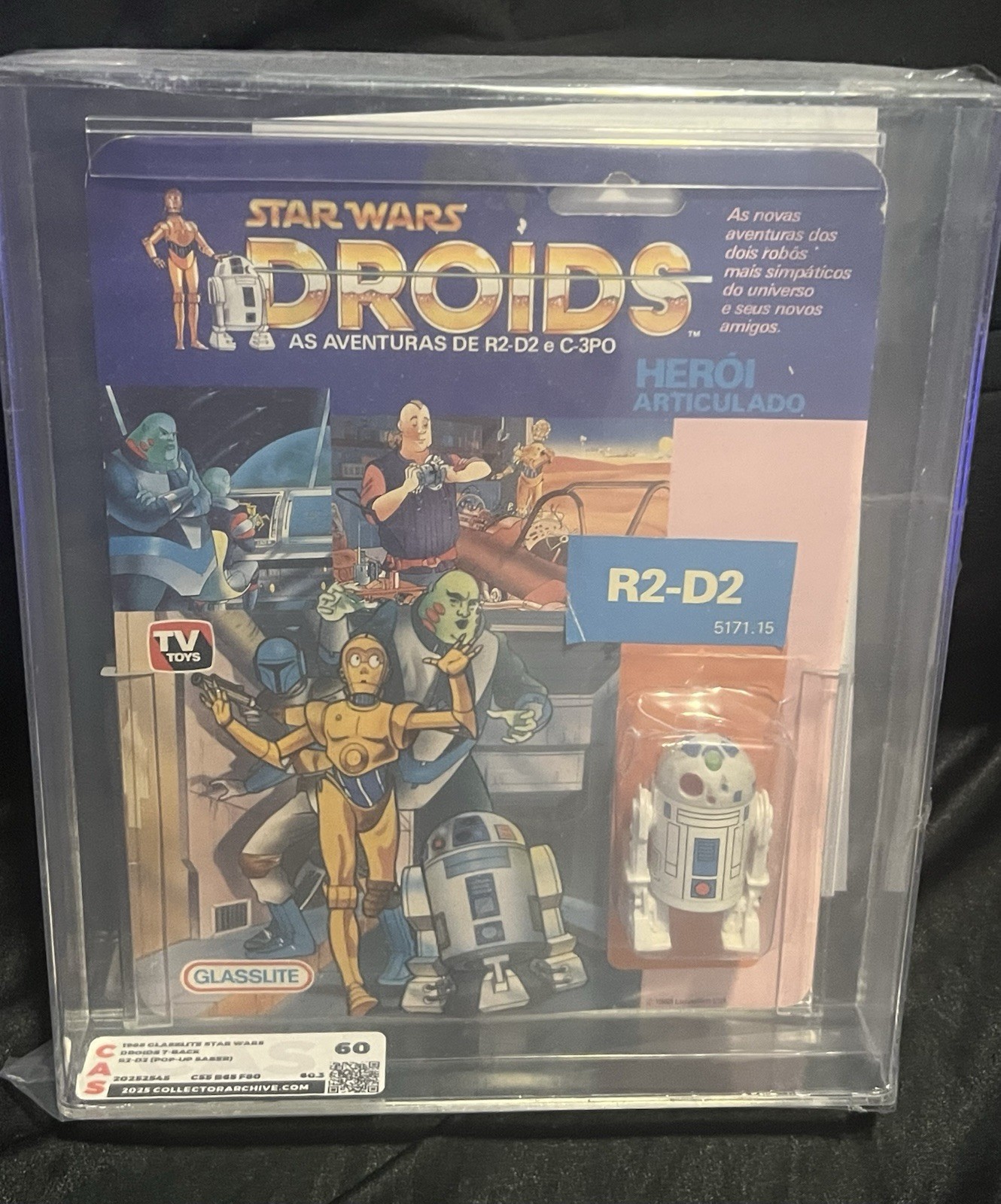 Glasslite Star Wars Droids R2-D2 Pop-Up Saber Action Figure 1988 Glasslite Star Wars Droids R2-D2 Pop-Up Saber Action Figure 1988