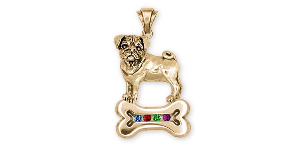 Pug Jewelry 14k Gold Handmade Dog Pendant PG21-XSBNPG Pug Jewelry 14k Gold Handmade Dog Pendant PG21-XSBNPG