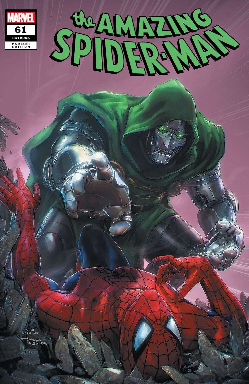 THE AMAZING SPIDER-MAN #61 COVER ART BY TIAGO DA SILVA TRADE DRESS VARIANT THE AMAZING SPIDER-MAN #61 COVER ART BY TIAGO DA SILVA TRADE DRESS VARIANT