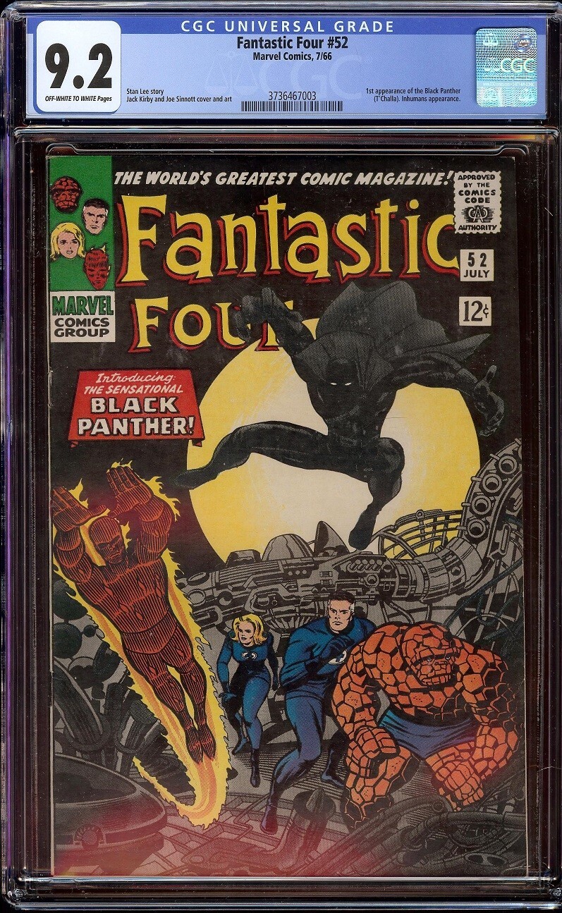 Fantastic Four # 52 CGC 9.2 OW/W (Marvel, 1966) 1st appearance Black Panther