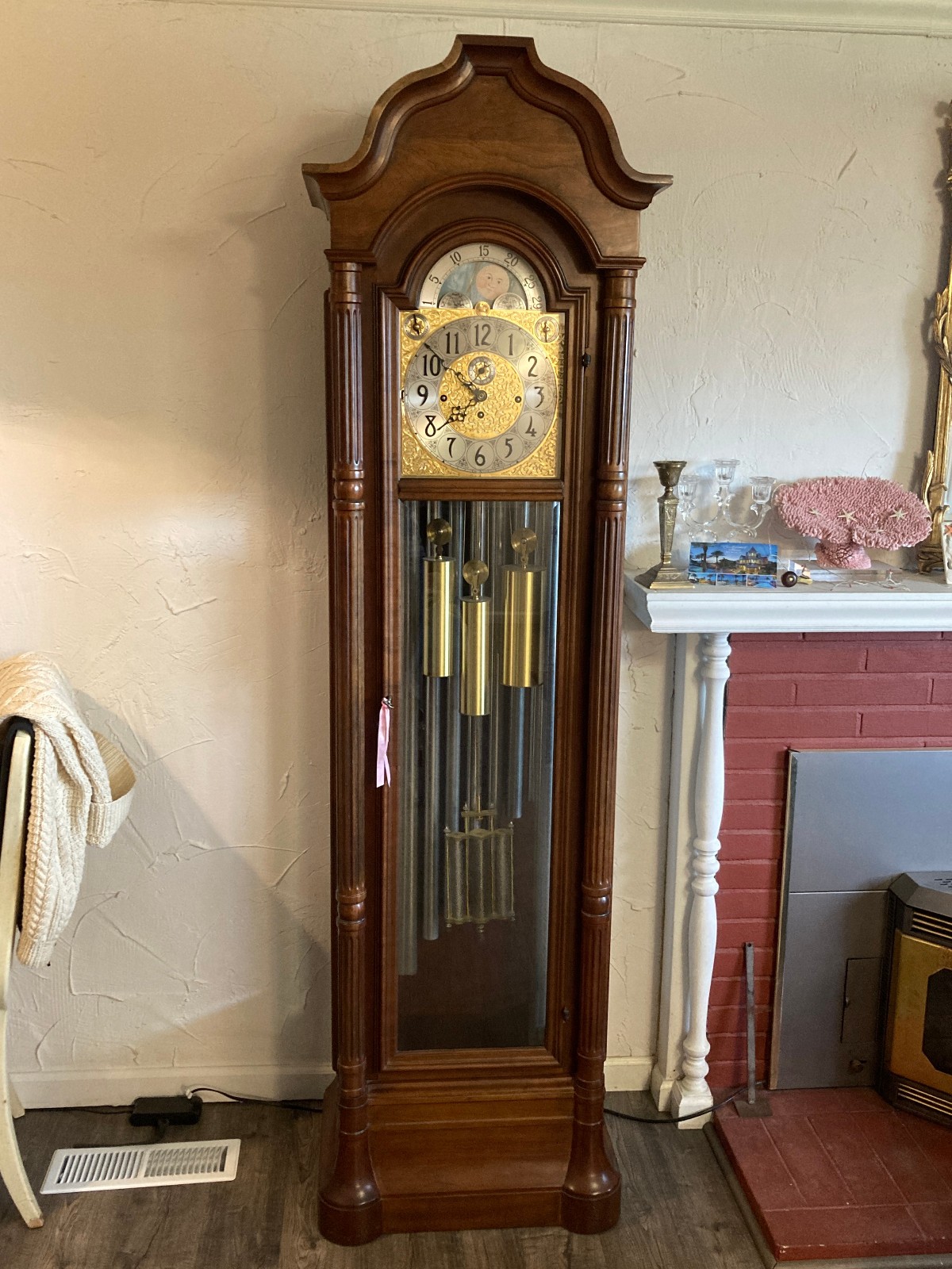 Herschede #106: 9 Tube Christopher Columbus Grandfather Clock Orig Owner 1975 Herschede #106: 9 Tube Christopher Columbus Grandfather Clock Orig Owner 1975