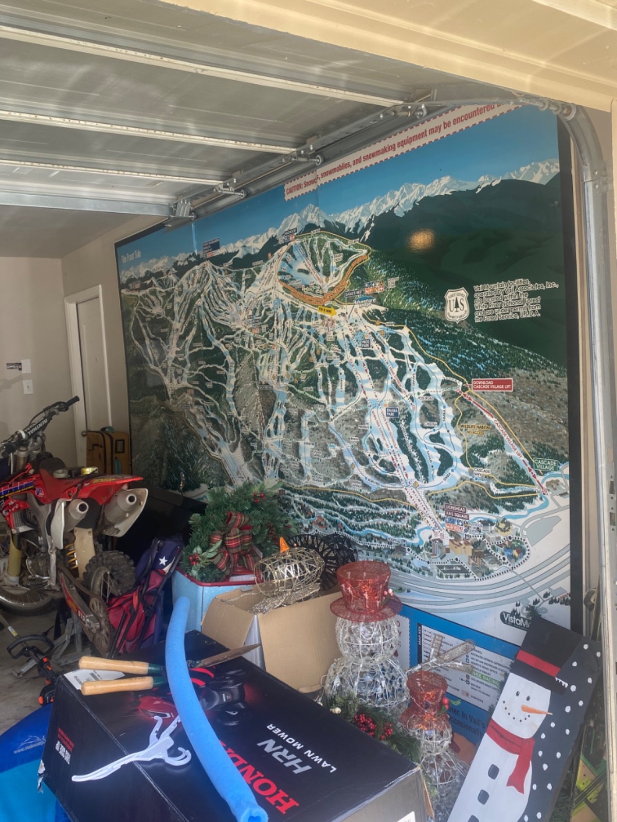 Giant Vail Trail Map 8ft x 24ft From Vail Mountain.