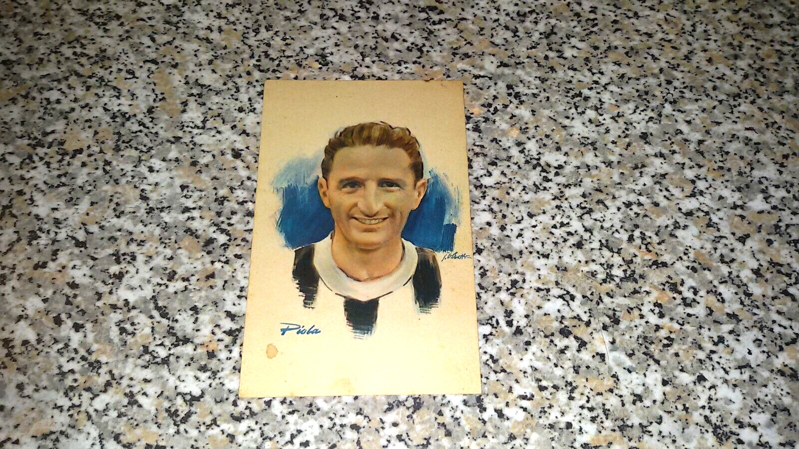 POSTCARD SILVIO PIOLA 9x14cm WITH DEDICATION AND ORIGINAL AUTOGRAPH (ORIGINAL SIGNED)