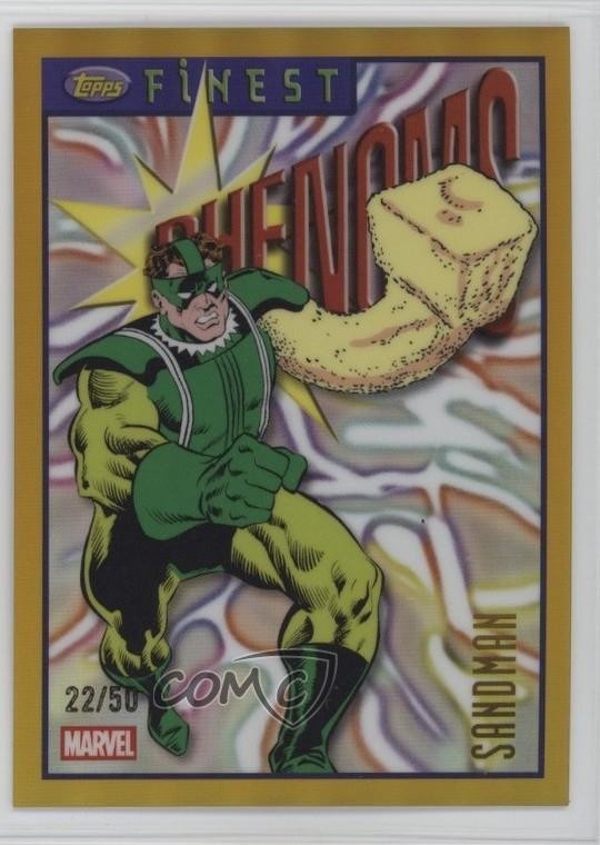 2026 Topps Finest Fantastic Four Tribute to '96 Gold Refractor /50 Sandman 1o1p 2026 Topps Finest Fantastic Four Tribute to '96 Gold Refractor /50 Sandman 1o1p