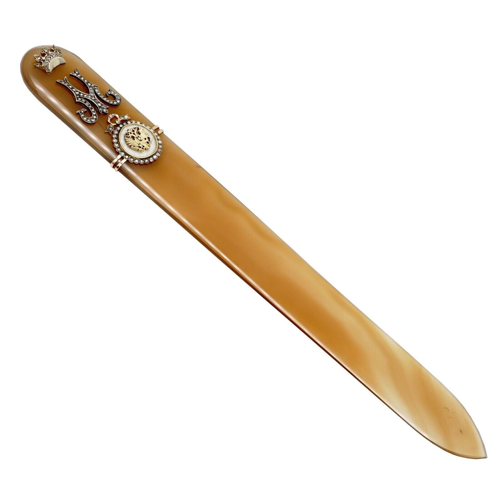 Empress Maria Feodorovna Royal 14K Gold Paperknife Letter Opener Romanov Royalty