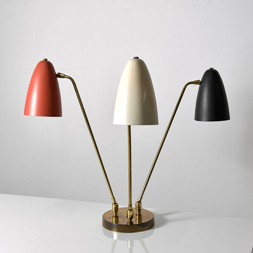 Vtg Rare Mid Century Original Ben Seibel 3 Arm Articulated Triennale Lamp 1950s Vtg Rare Mid Century Original Ben Seibel 3 Arm Articulated Triennale Lamp 1950s