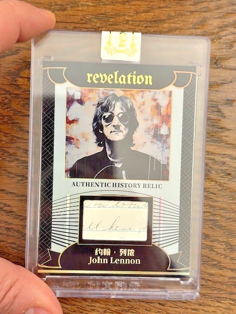 2025 Eternal Revelation John Lennon real 1/1 relic card Black back ultra rare