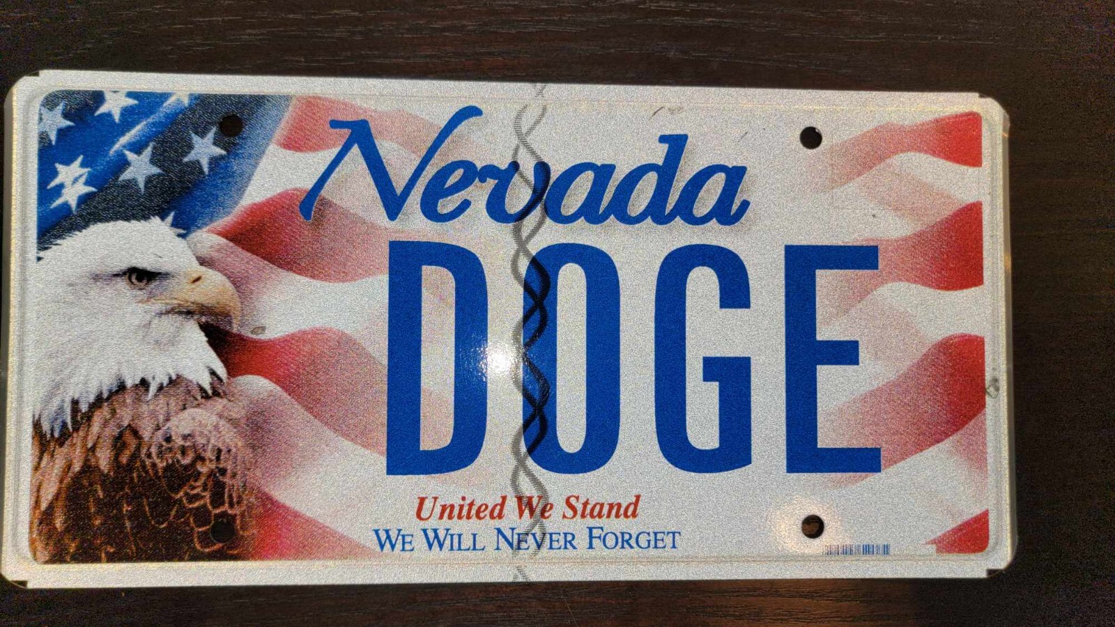 Authentic Nevada American Eagle DOGE License Plate - New Authentic Nevada American Eagle DOGE License Plate - New