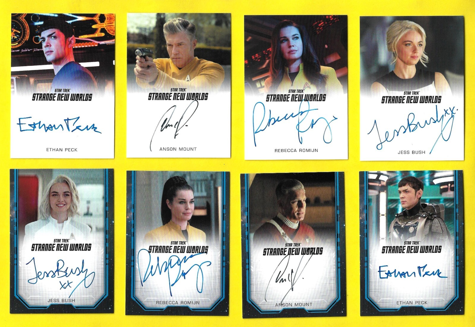 Star Trek Strange New Worlds Season 2 Autograph Full Bleed Bordered 60 Card Set