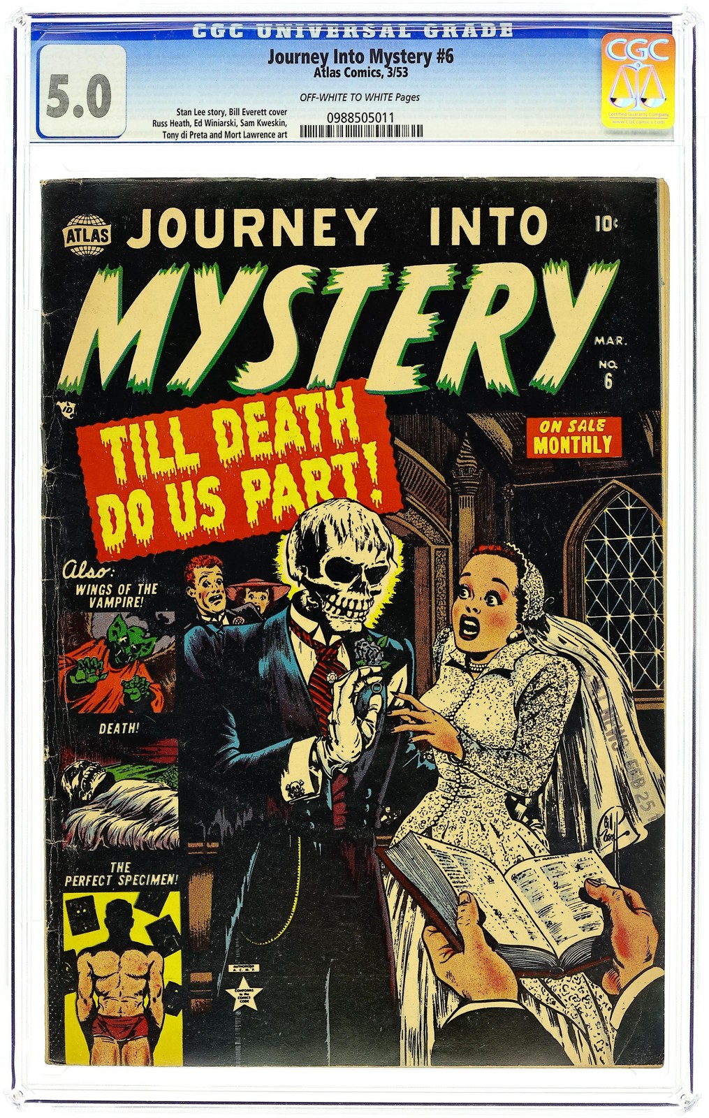 Journey into Mystery #6 CGC 5.0 1953 0988505011