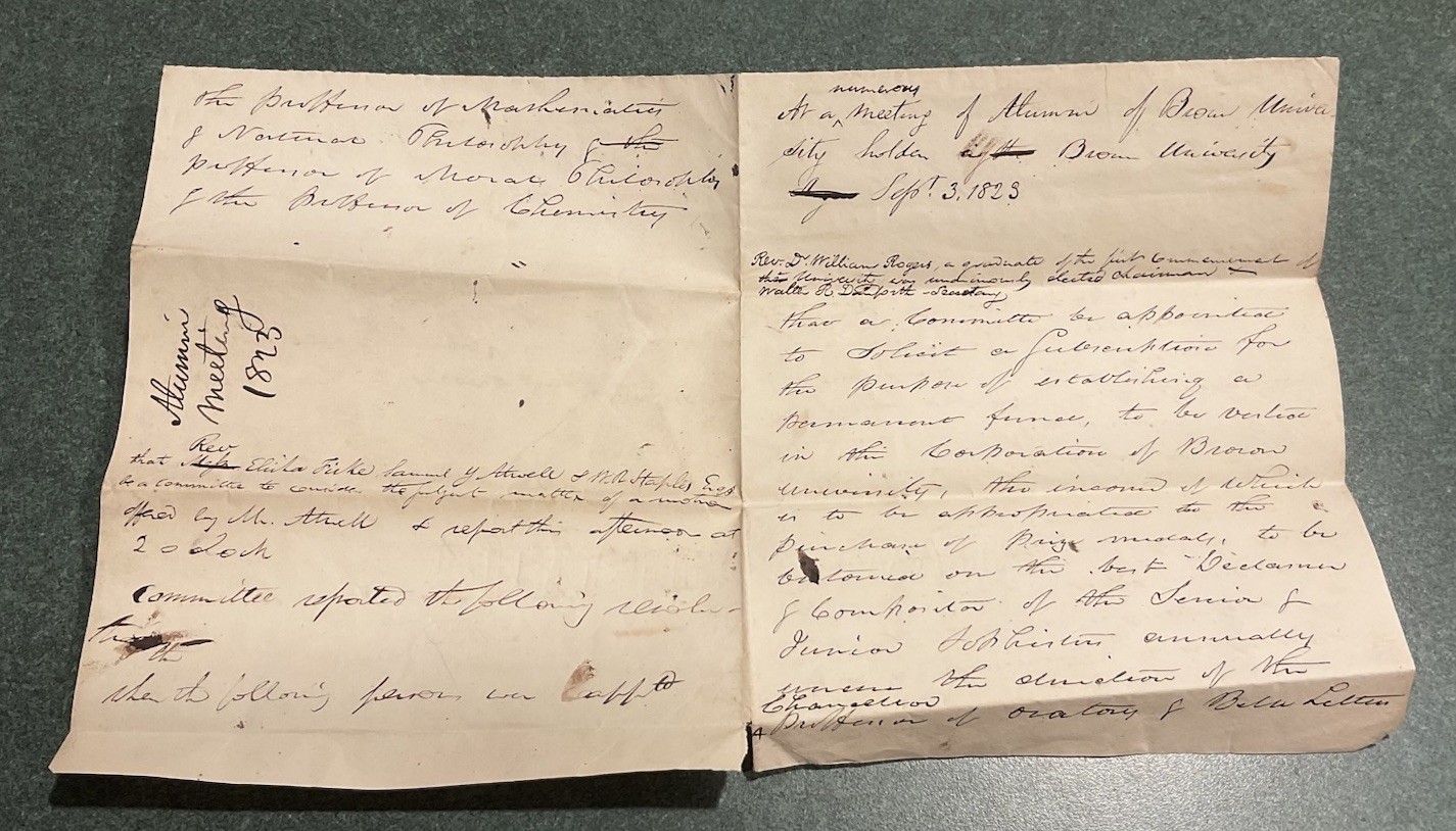 Sept 3rd 1823 Rev D. William Rogers Elected 1st Chairman Of Brown Univ Alumni Sept 3rd 1823 Rev D. William Rogers Elected 1st Chairman Of Brown Univ Alumni