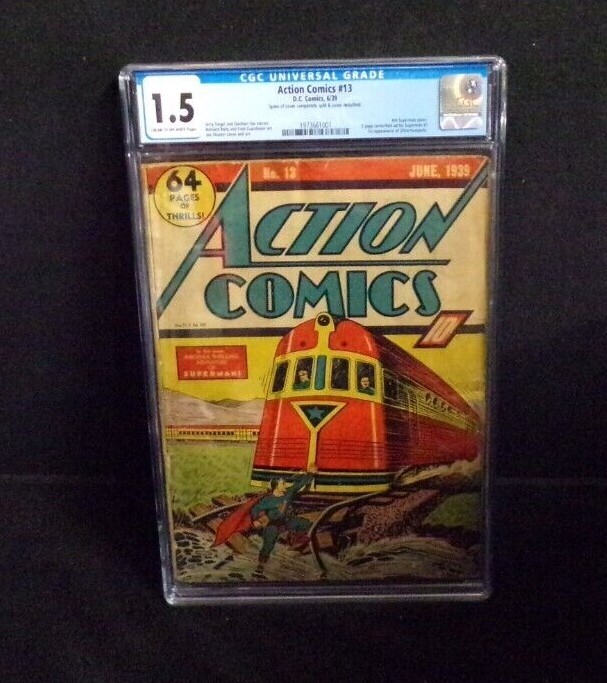 ACTION COMICS SUPERMAN #13 DC GOLDEN AGE CGC GRADED 1.5 1ST APP ULTRA-HUMANITE ACTION COMICS SUPERMAN #13 DC GOLDEN AGE CGC GRADED 1.5 1ST APP ULTRA-HUMANITE