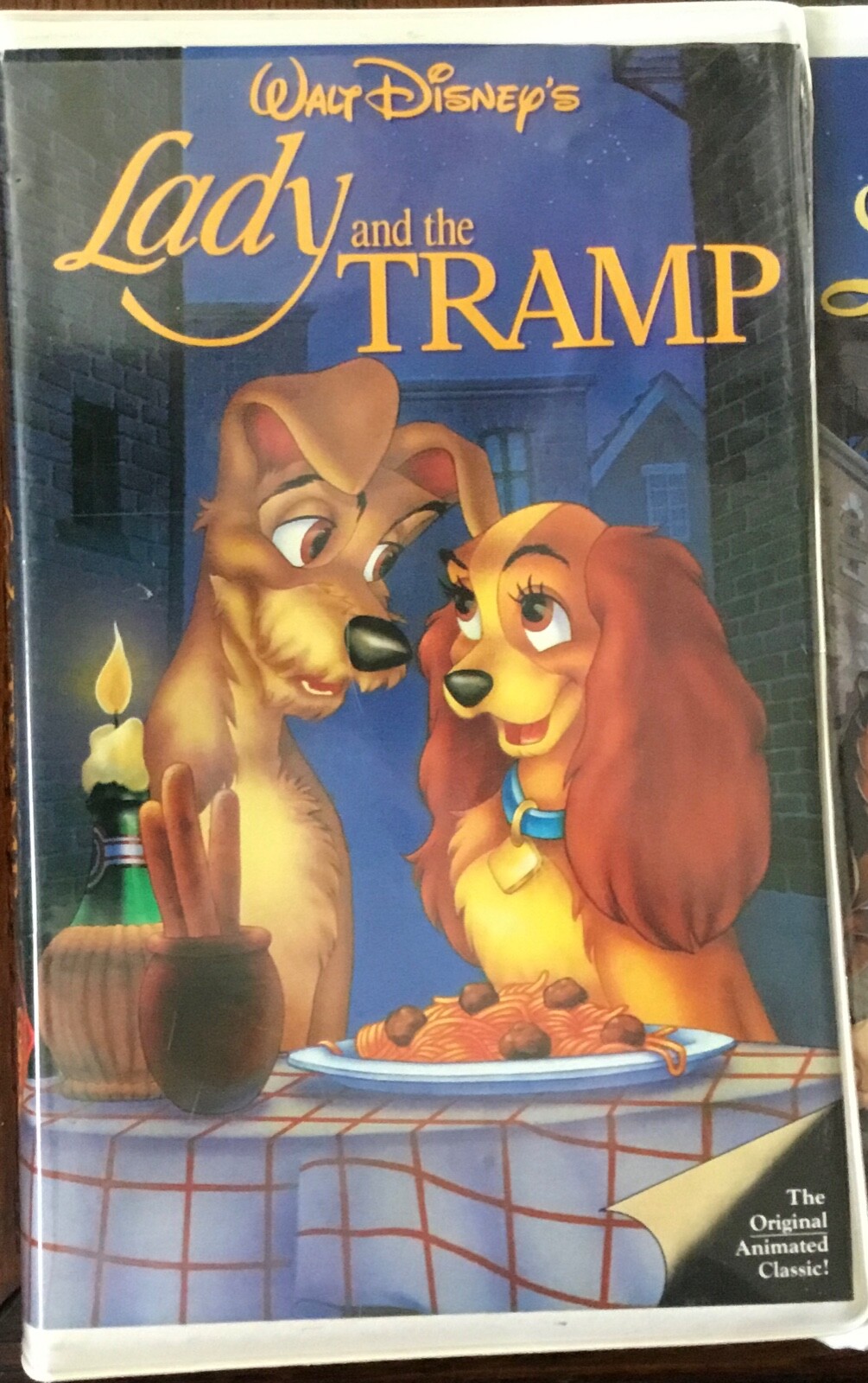 VHS tape #582 .Vintage  Lady and the Tramp.Black Diamond with red signature