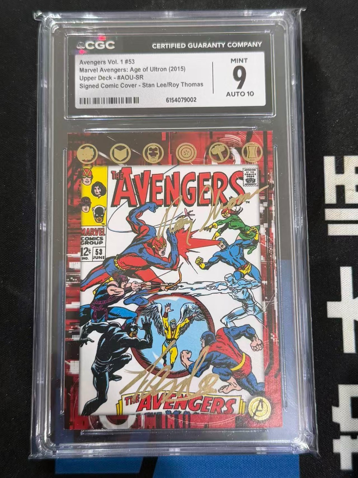 🥟sp 2015 UD MARVEL AVENGERS:AGE OF ULTRON SIGN COMIC COVER STAN LEE/ROY THOMAS 🥟sp 2015 UD MARVEL AVENGERS:AGE OF ULTRON SIGN COMIC COVER STAN LEE/ROY THOMAS