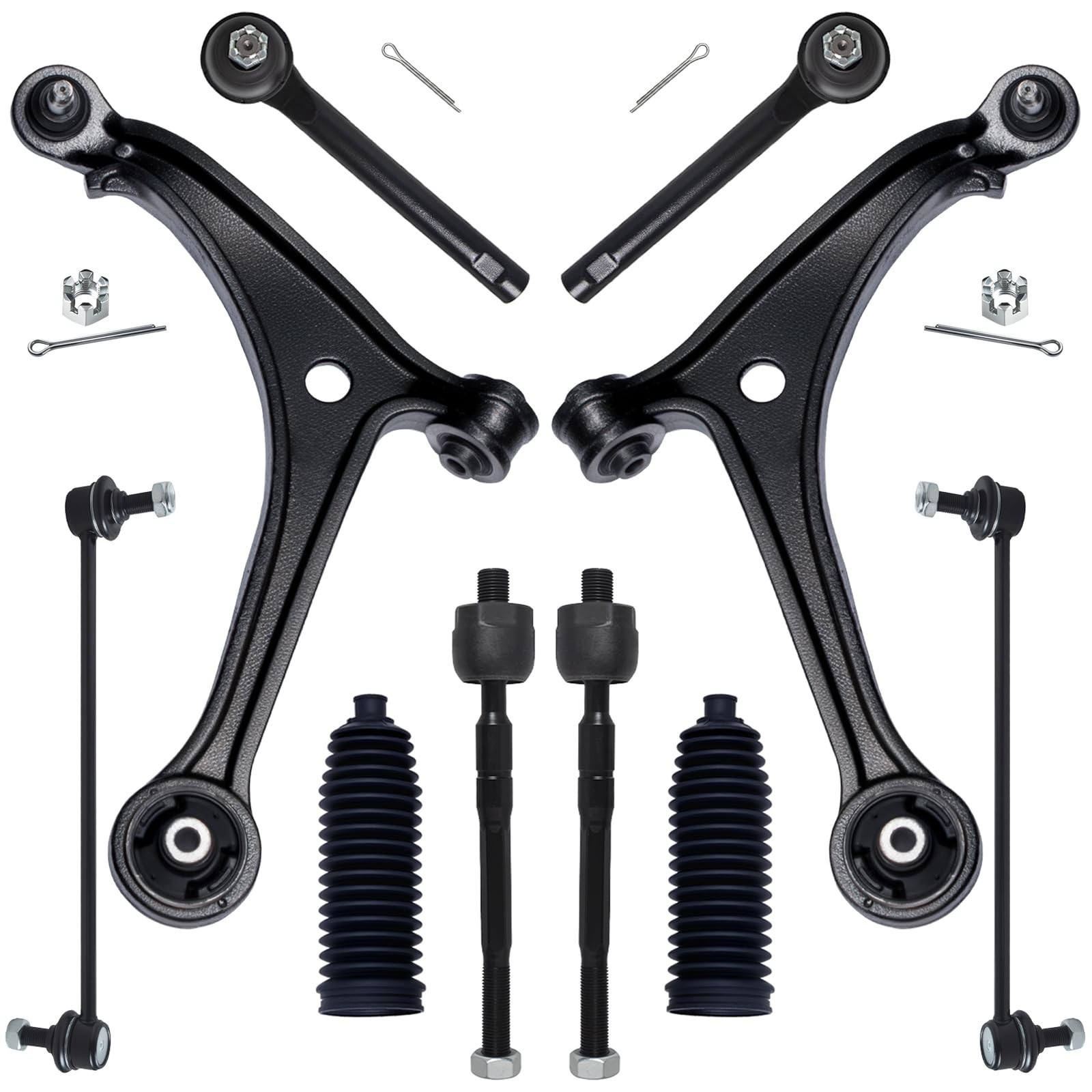 10Pcs Front Lower Control Arm Kit w/Ball Joint Fit For 2005-2008 2009 2010 Ho...