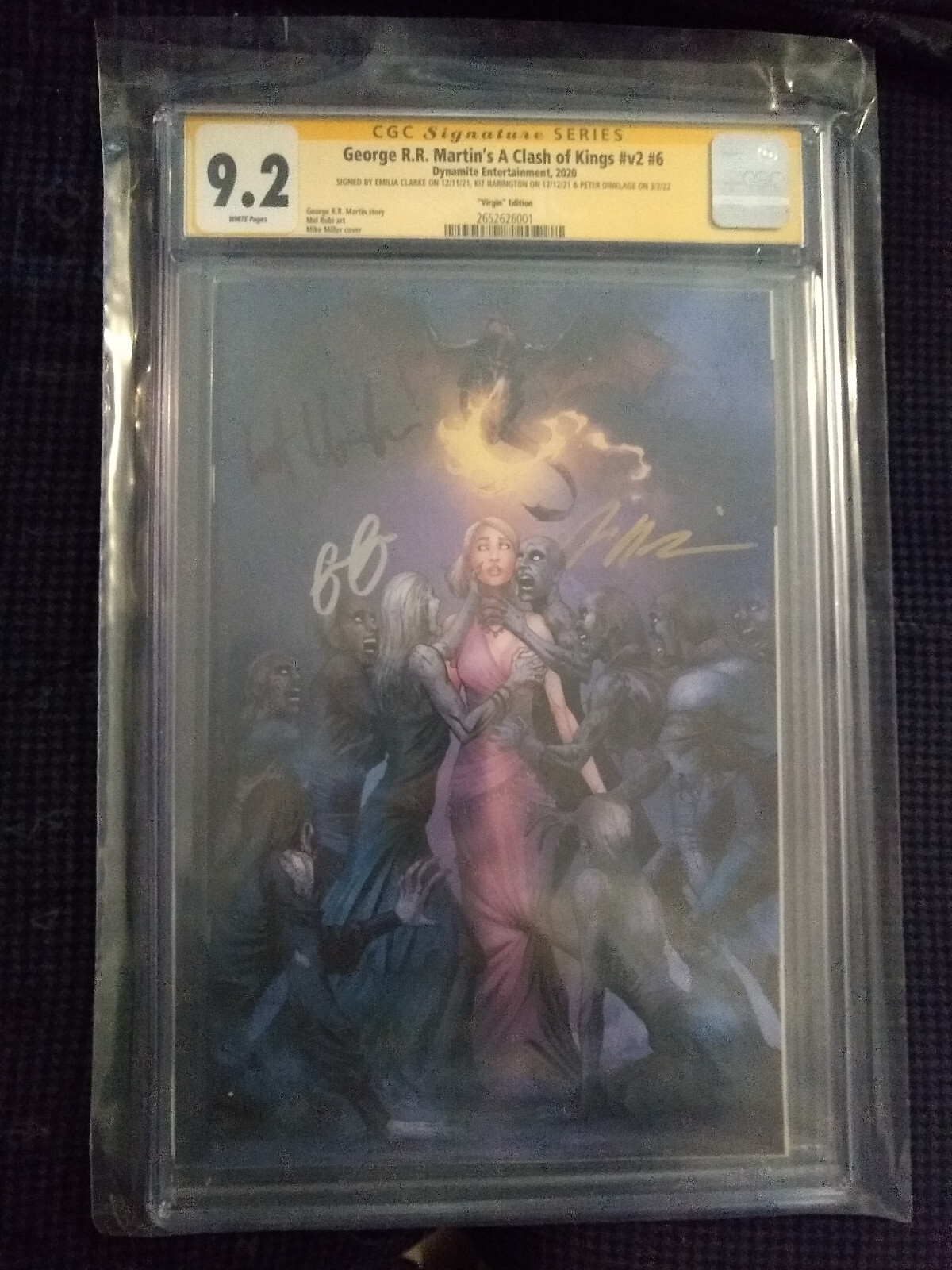 Game of Thrones Clash of Kings#6 CGC 9.2 SS 3 Stars Zombie Virgin Miller Variant