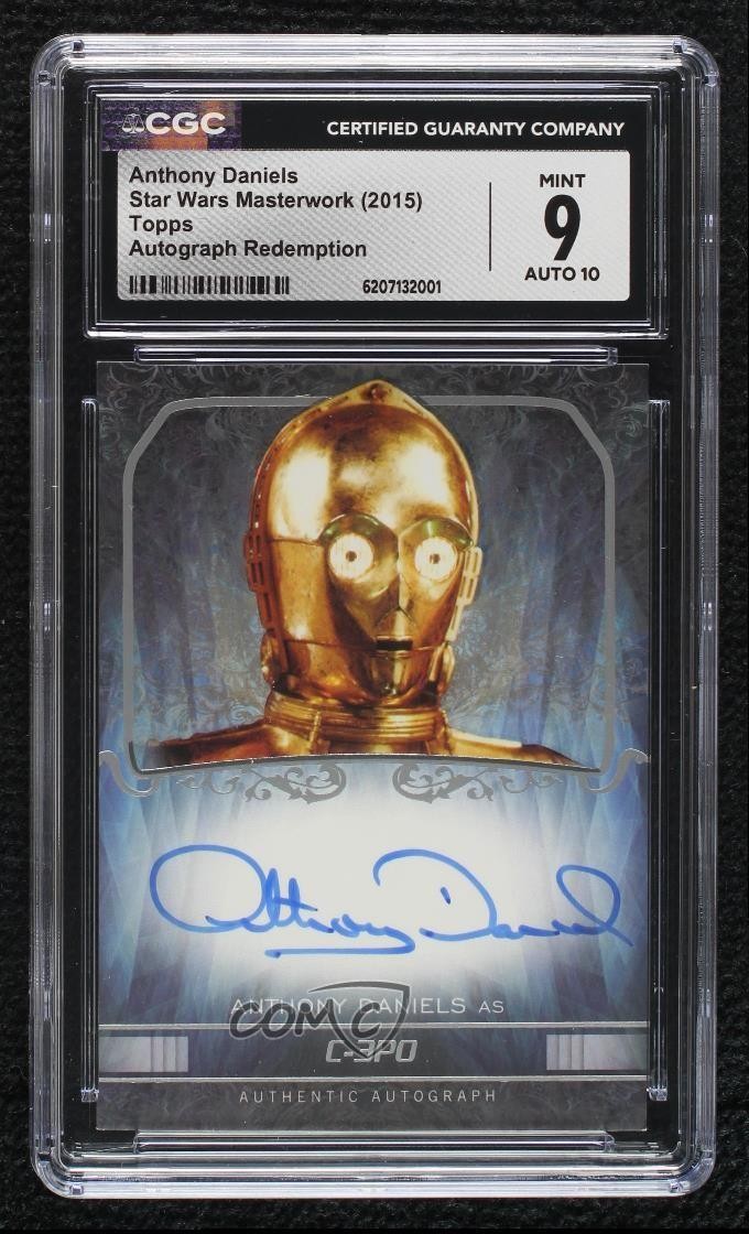 2015 Topps Star Wars Masterwork Anthony Daniels as C-3PO CGC 9 Mint Auto p1l 2015 Topps Star Wars Masterwork Anthony Daniels as C-3PO CGC 9 Mint Auto p1l