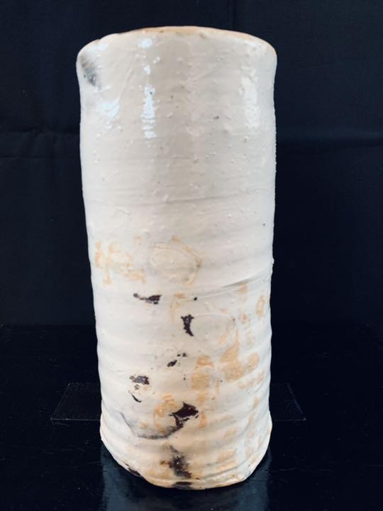 Unused Shiro Tsujimura Powdered Flower Vase H 18.3cm Maximum Diameter 8.6cm Unused Shiro Tsujimura Powdered Flower Vase H 18.3cm Maximum Diameter 8.6cm
