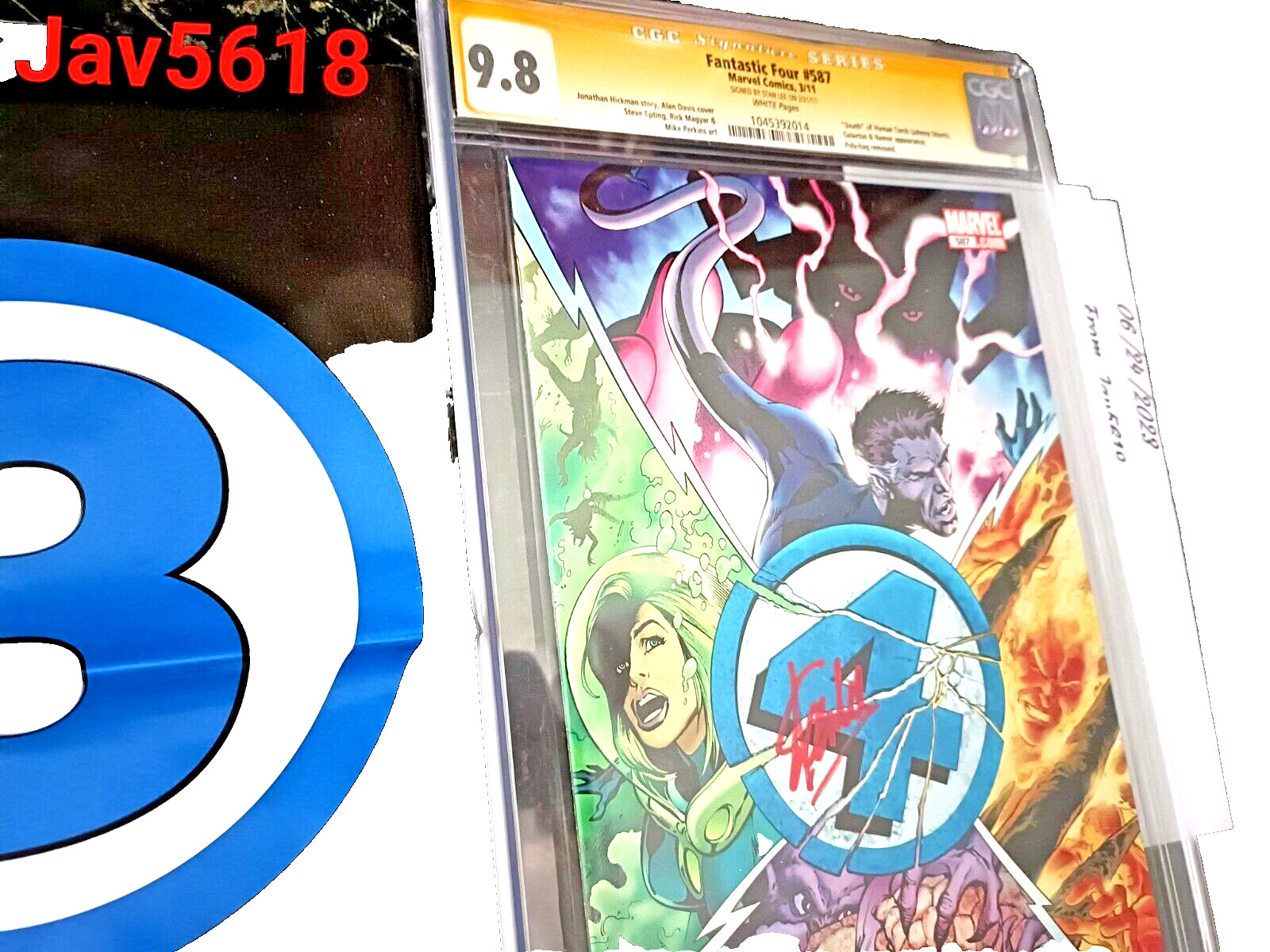 FANTASTIC FOUR 587 CGC 9.8 SS. STAN LEE,MARVEL DEATH JOHNNY STORM FF 1 COMIC🕷🦸 FANTASTIC FOUR 587 CGC 9.8 SS. STAN LEE,MARVEL DEATH JOHNNY STORM FF 1 COMIC🕷🦸