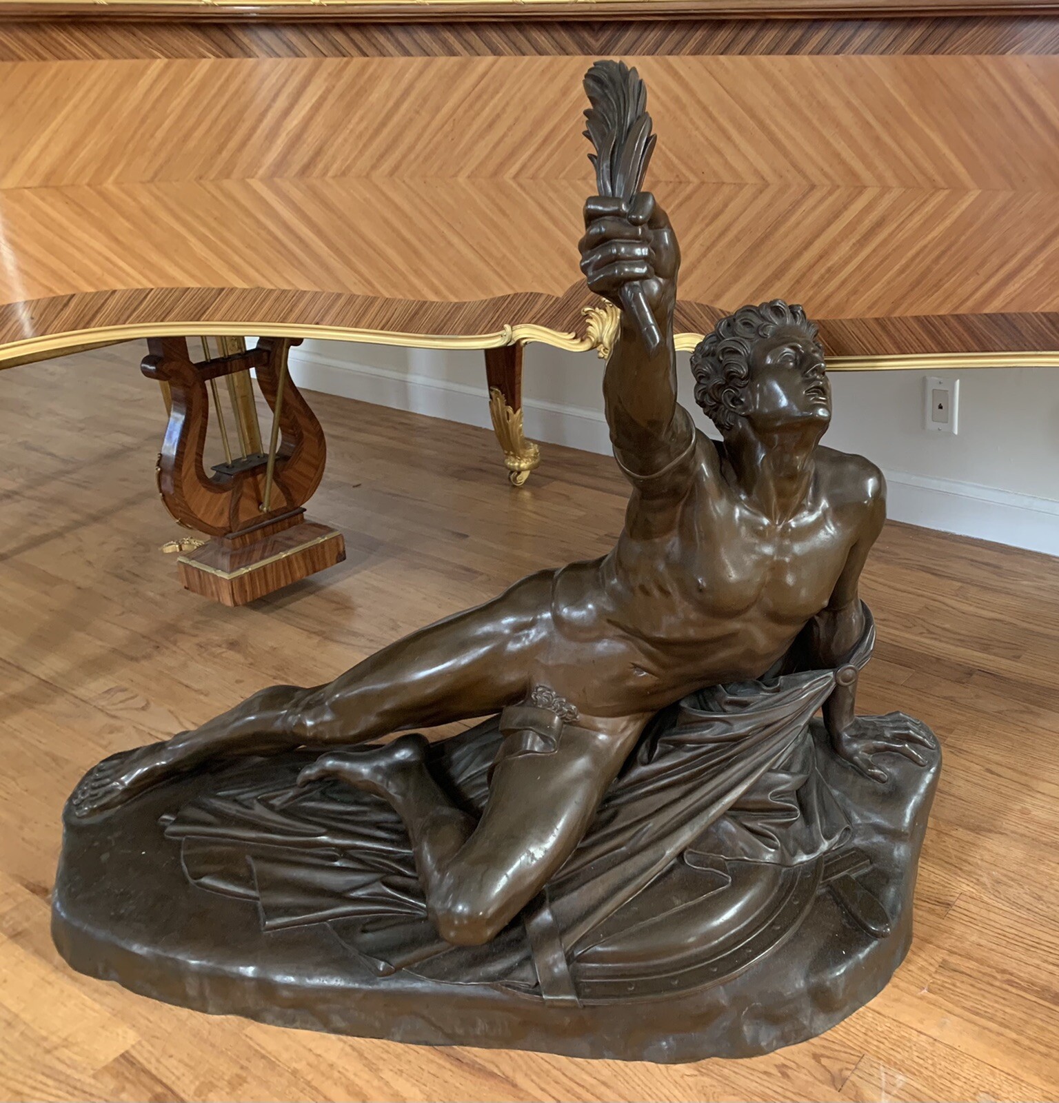 AN EXCEPTIONAL 44'' WIDE 19 CENTURY FRENCH MARATHON BARBEDIENNE BRONZE STATUE AN EXCEPTIONAL 44'' WIDE 19 CENTURY FRENCH MARATHON BARBEDIENNE BRONZE STATUE