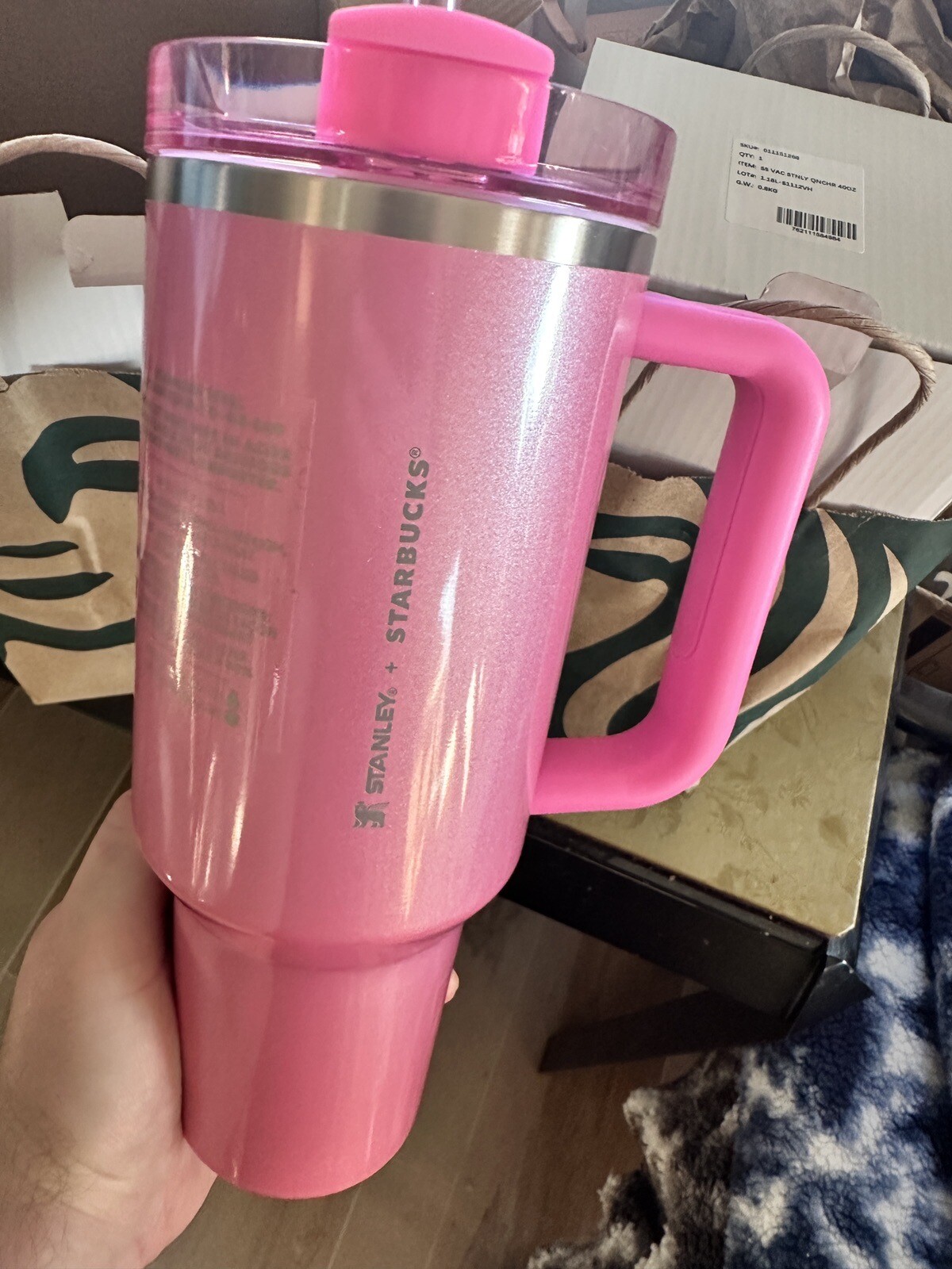 🎯 Stanley x Starbucks Exclusive 2024 💕 Pink 40oz Tumbler RARE In Hand BNWT 🆕