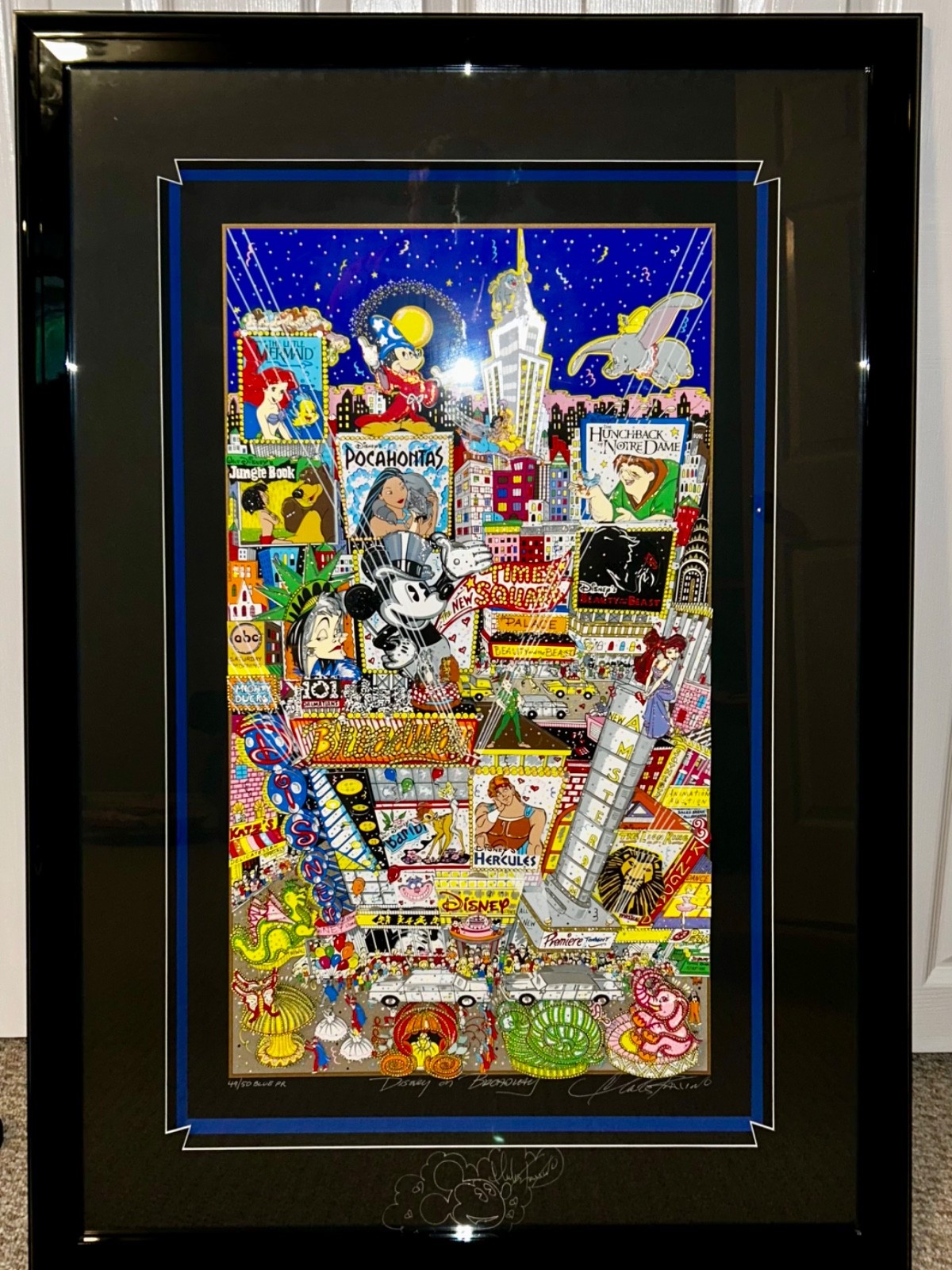 Charles Fazzino “Disney on Broadway” (1998)  BLUE PREMIERE EDITION 49/50