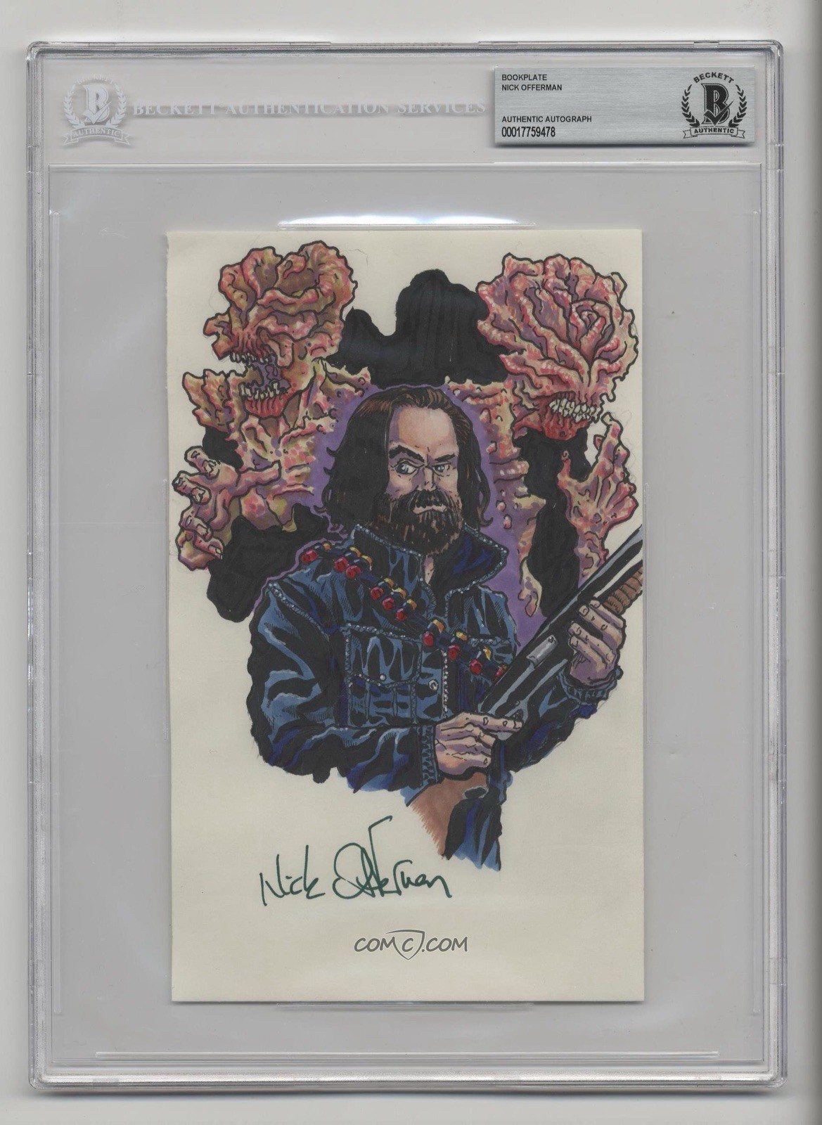 The Last Of Us Nick Offerman Original Art Sketch Card Signed Auto 1/1 BAS The Last Of Us Nick Offerman Original Art Sketch Card Signed Auto 1/1 BAS