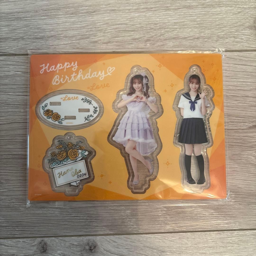 =LOVE Hana Oba 2025 Birthday Acrylic Stand =LOVE Hana Oba 2025 Birthday Acrylic Stand