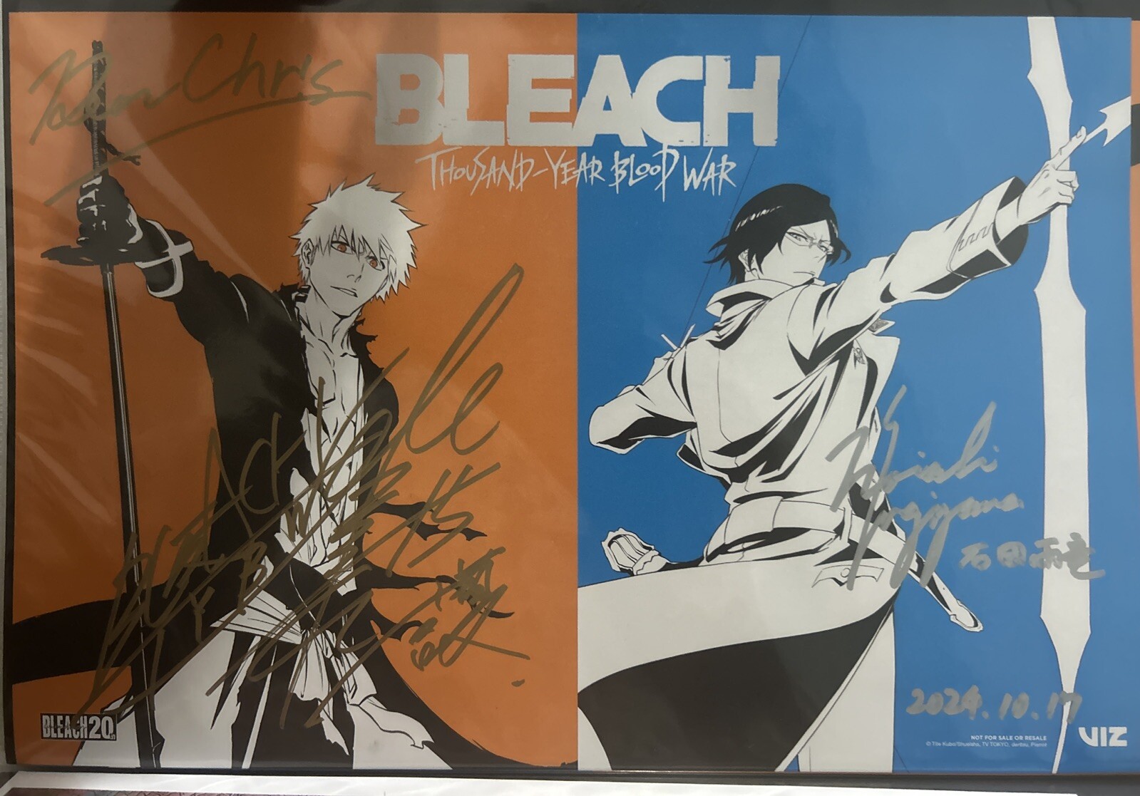 Bleach Poster Signed By MASAKAZU MORITA & NORIAKI SUGIYAMA Shonen Jump Store Bleach Poster Signed By MASAKAZU MORITA & NORIAKI SUGIYAMA Shonen Jump Store