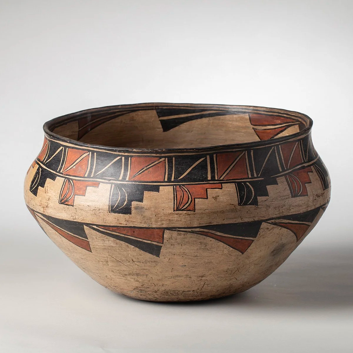 San Ildefonso Tewa Pueblo Pottery Dough Bowl Alfredo Montoya Attributed Ba Tse