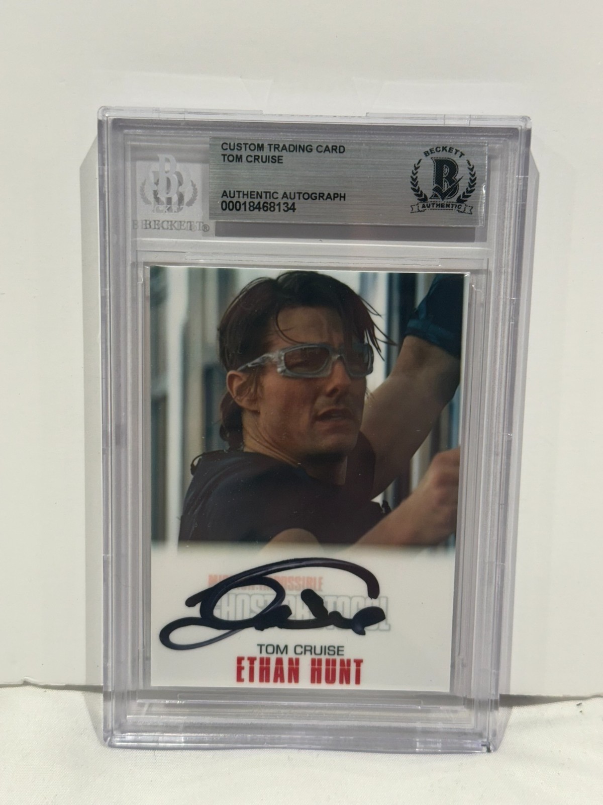 TOM CRUISE SIGNED CUSTOM CARD ETHAN HUNT MISSION IMPOSSIBLE AUTO BECKETT BGS TOM CRUISE SIGNED CUSTOM CARD ETHAN HUNT MISSION IMPOSSIBLE AUTO BECKETT BGS