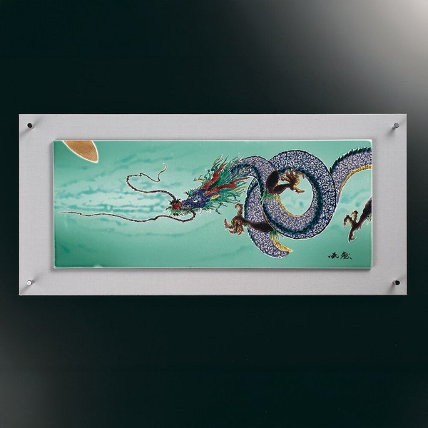 Kutani ware Ceramic Wall Art “Cloud Dragon” by Yamanaka Kunimori Japan Kutani ware Ceramic Wall Art “Cloud Dragon” by Yamanaka Kunimori Japan
