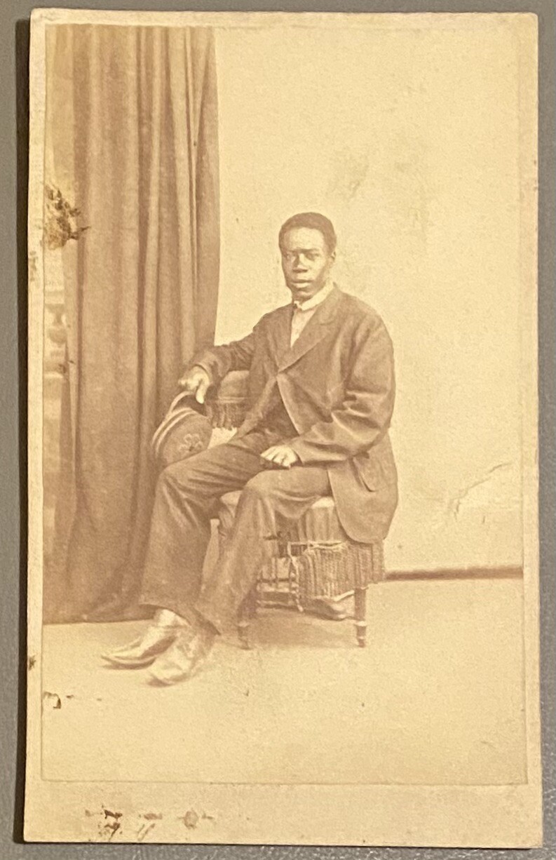 1860s-70s Old West Railroad 1st Pullman Porter African American Freed Slave Cdv