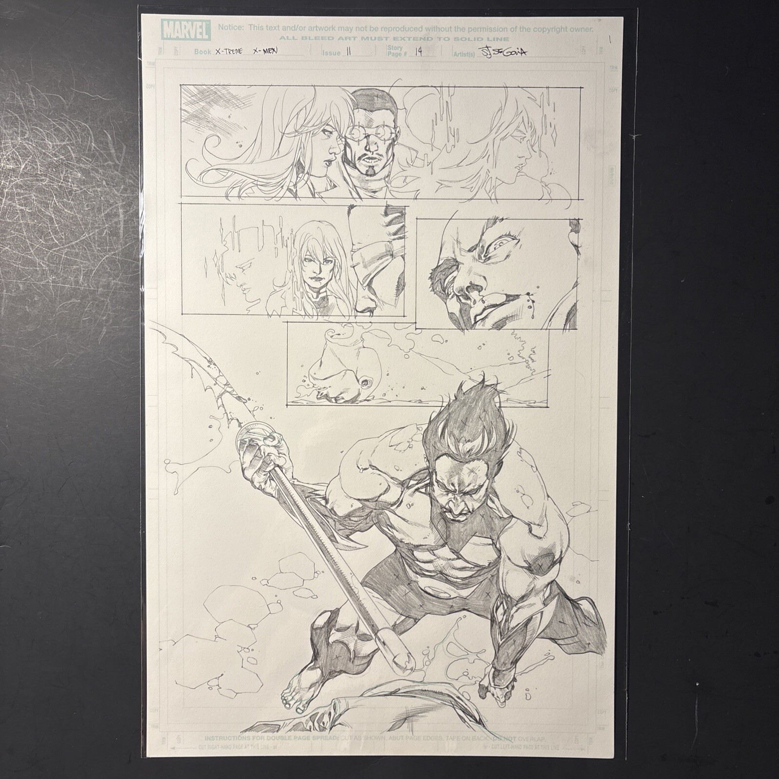 X-Treme X-Men Original Art page by Stephen Segovia Issue #11 Page 14 X-Treme X-Men Original Art page by Stephen Segovia Issue #11 Page 14