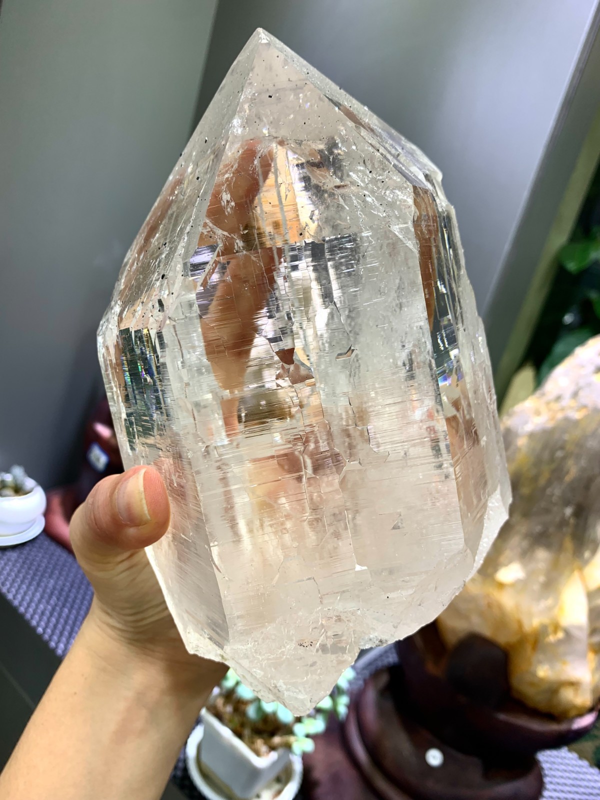 7.9LB TOP Natural Rare Clear Quartz Crystal Himalayan Mineral Specimen Collect 7.9LB TOP Natural Rare Clear Quartz Crystal Himalayan Mineral Specimen Collect