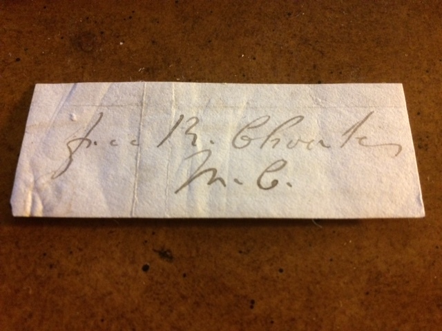 1800s Rufus Choate Autographed Signed Cut Massachusetts Senator Congressman