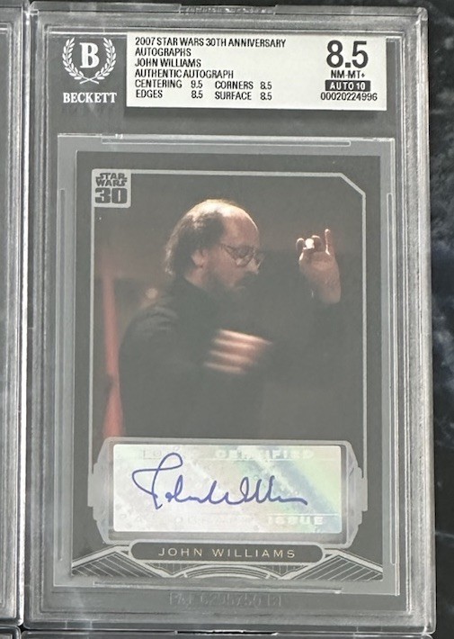 2007 Topps Star Wars 30th Anniversary John Williams Composer autograph SP BGS 10